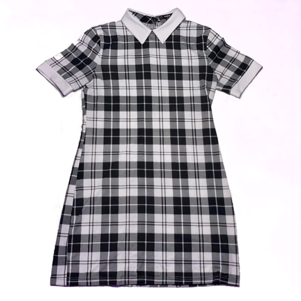 Plaid Collared Dress